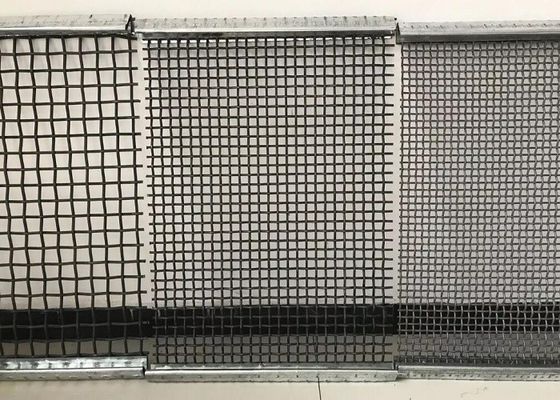 Aço carbono alto tela de vibração Mesh Crimped Woven Wire Mesh de 1.2mm – de 13mm