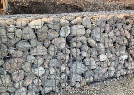 ISO45001 Zn-5 Al Galvanized Welded Wire Mesh almofada para a parede de retenção de Gabion