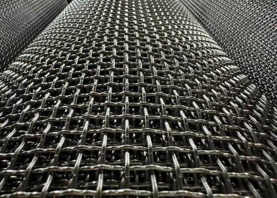 Rede de tela vibratória anti-bloqueio de aço com elevado teor de manganês para mineração