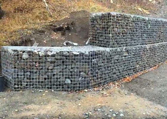 ISO45001 Zn-5 Al Galvanized Welded Wire Mesh almofada para a parede de retenção de Gabion