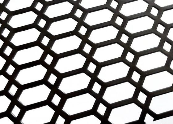 Folha de malha perforada de diamante de prata para malha de arame de construção