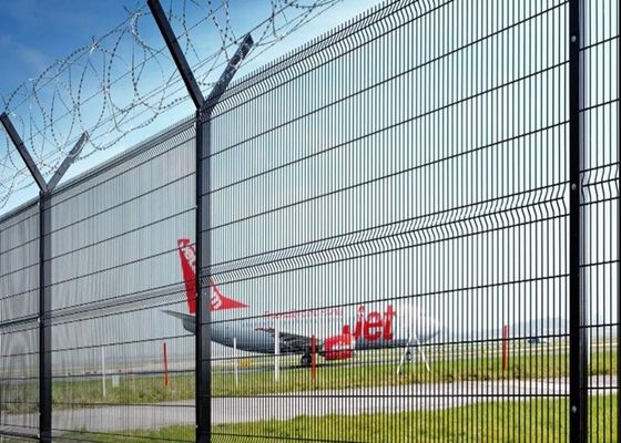 Aço carbono PVC revestido de malha de arame soldado anti-ferrugem para vedação de segurança