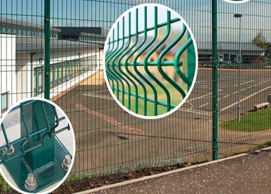 Aço carbono PVC revestido de malha de arame soldado anti-ferrugem para vedação de segurança