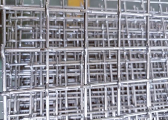 Tela de malha de arame tecido curvado com topo plano para aplicações pesadas