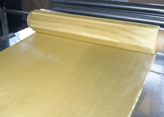 Pano de bronze decorativo brilhante alto 1m-50m de Mesh Roll Woven Wire Screen do fio
