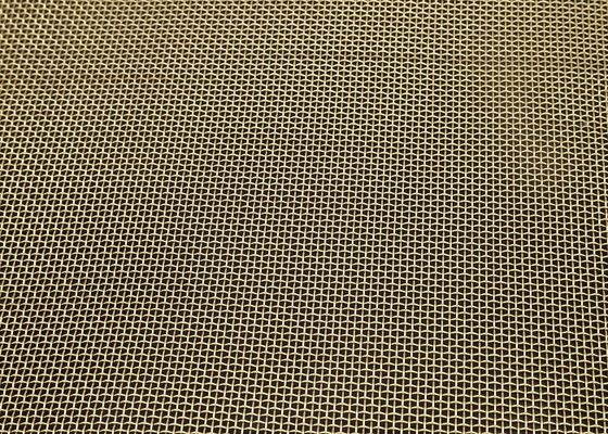 Fio tecido de bronze Mesh Woven Metal Mesh Fabric do alto densidade para a filtragem fina