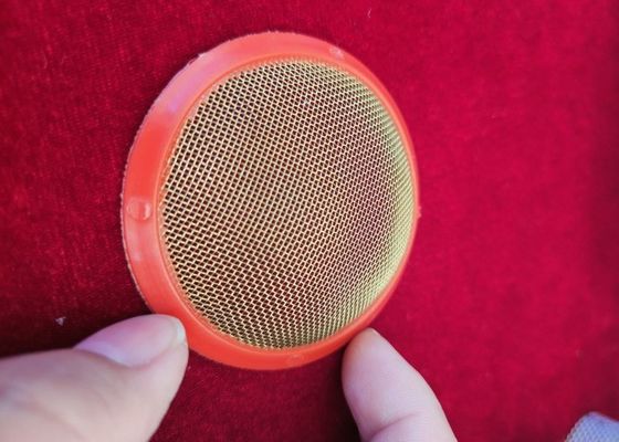 Rede de filtros industriais com borda enrolada e material de latão