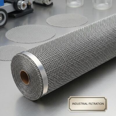 Malha de filtro de aço inoxidável durável feita de materiais SS304 e SS316 para aplicações industriais de peneiramento e filtração