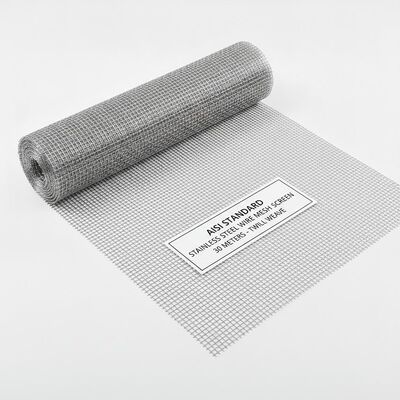 AISI Padrão de aço inoxidável tela de malha de fio de 30 metros de comprimento Twill tecido técnica ideal para filtragem e separação
