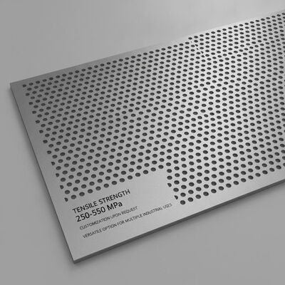 Resistência à tração 250 a 550 MPa Painel de metal perforado Personalização a pedido e opção versátil para múltiplos usos industriais